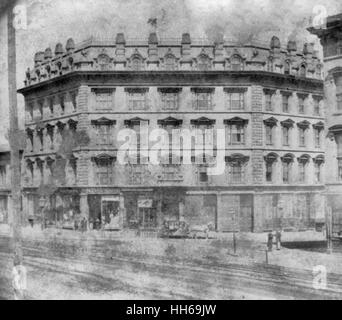 Nucleo Hotel, angolo 3 e le strade del mercato di San Francisco, California 1866 Foto Stock