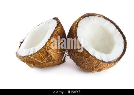 Il Cocco isolati su sfondo bianco Foto Stock