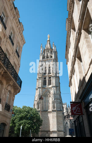 Il Tour Pey-Berland, Saint St Andre's Cathedral, Bordeaux, Gironde Aquitaine Francia Foto Stock