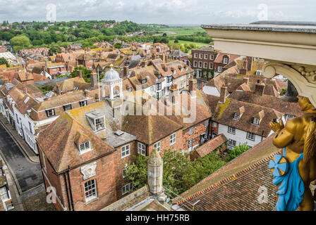 Centro storico di Rye, nel Sussex orientale, Inghilterra Foto Stock