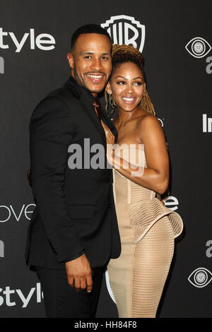 Los Angeles, CA, Stati Uniti d'America. 8 Gen, 2017. 8 gennaio 2017 - Los Angeles, California - Meagan buon con mio marito DeVon Franklin. InStyle & Warner Bros Foto Golden Globes After Party 2017 tenutosi presso il Beverly Hilton Hotel. Photo credit: AdMedia Credito: AdMedia/ZUMA filo/Alamy Live News Foto Stock