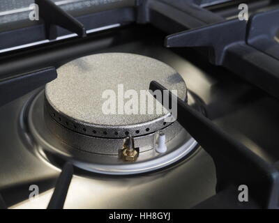 Industriali apparecchi di cottura per cucine industriali; bruciatore di gas dettaglio Foto Stock