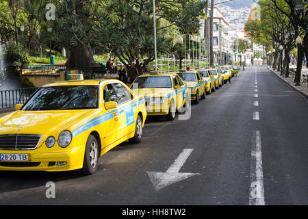 Cabine, taxi di Funchal, Madeira, Portogallo Foto Stock