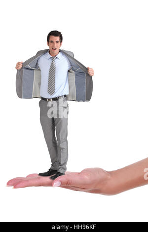Nero, swarthy, jetblack, nero profondo, vuoto, europeo, caucasica, adulto, Foto Stock
