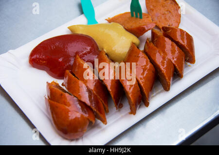 Viennese salsiccia tedesca Foto Stock