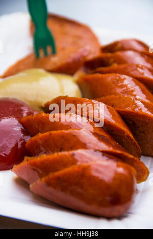 Viennese salsiccia tedesca Foto Stock