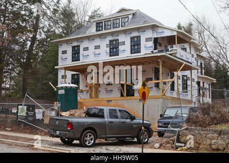 Grosse staccate single-family house IN COSTRUZIONE - Washington DC, Stati Uniti d'America Foto Stock