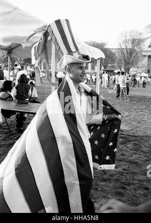 Una manifestazione pacifica al Rally di immigrazione tenutasi a Washington DC il 4.10.2006 Foto Stock