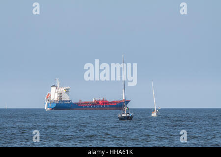 Chimica/Olio prodotti Tanker Furtrans nave nel mare Adriatico, Italia Foto Stock