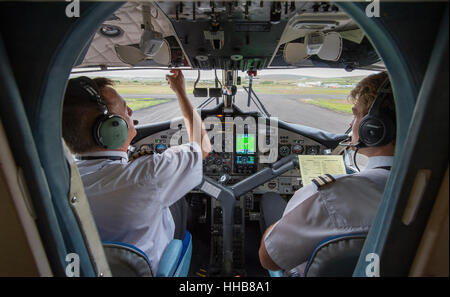 Aeromobile Cockpit con piloti Foto Stock