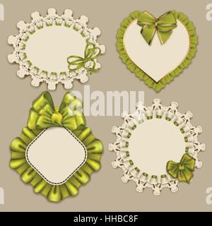 Set di modelli di elegante design del telaio Illustrazione Vettoriale