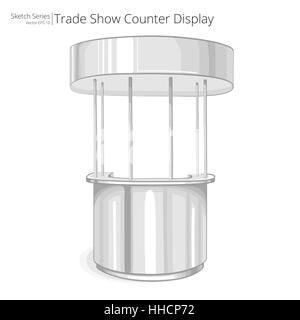 Immagine che mostra lo schizzo di Trade Exhibition visualizza il contatore. Foto Stock