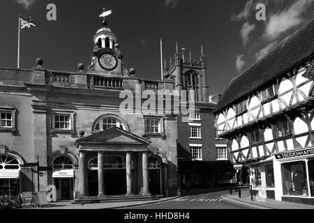 L'edificio Buttercross, centro città, Ludlow town, Shropshire County, England, Regno Unito Foto Stock