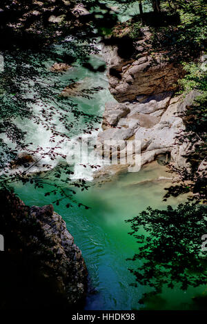 Burrone, agnelli, fiume, acqua, montagne, Wild, alpi orrido, Vista, Vista, Foto Stock