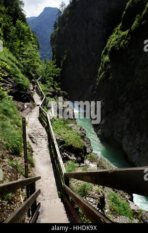 Burrone, ringhiera, agnelli, percorso, modo, montagne, Wild, alpi orrido, Vista, Vista, Foto Stock