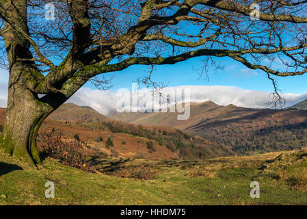 Il Fairfield Horseshoe da Loughrigg cadde Foto Stock