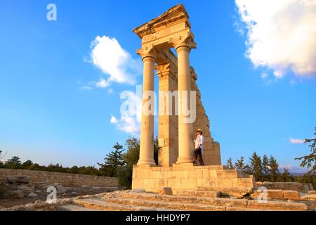 Tempio di Apollo, Kourion, UNESCO, Cipro, Mediterraneo orientale Foto Stock