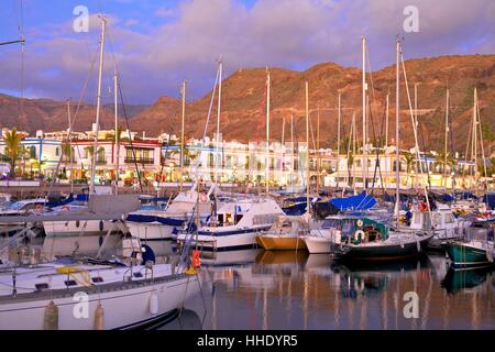 Porto di Puerto de Morgan, Gran Canaria Isole Canarie Spagna Foto Stock