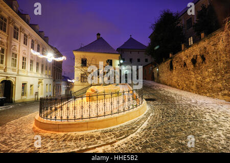 Zagabria la porta di pietra in inverno Foto Stock