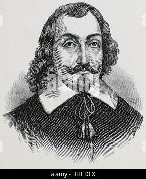 Samuel de Champlain (1574 - 1635), il padre della Nuova Francia. Navigatore francese, cartografo, disegnatore, soldato, explorer, geografo, etnologo, diplomatico e cronista. Fondò la Nuova Francia e Québec City il 3 luglio 1608. Foto Stock