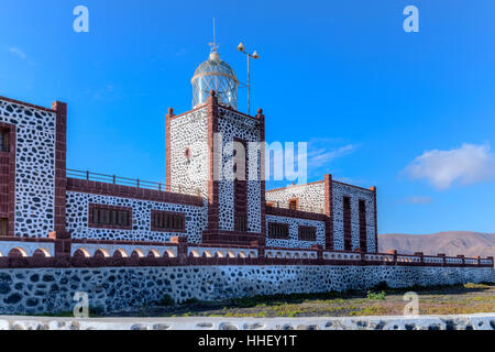 Faro Entallada, Las Playitas, Fuerteventura, Isole Canarie, Spagna Foto Stock