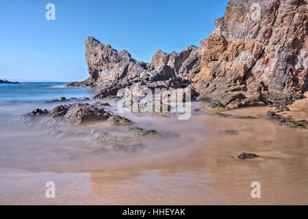 Playa Papagayo, Playa Blanca, Lanzarote, Isole Canarie, Spagna Foto Stock