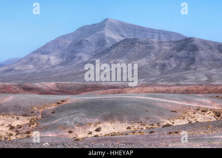 Hacha Grande, El Rubicone pianura, Playa Blanca, Lanzarote, Isole Canarie, Spagna Foto Stock