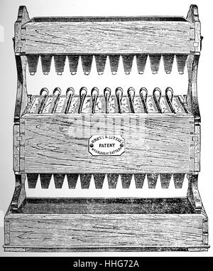 Brett e poco elettrico del convertitore del telegrafo 1847. Foto Stock