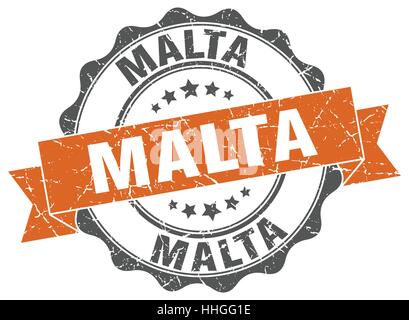 Malta round della guarnizione a nastro Illustrazione Vettoriale