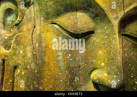 Il buddha gli occhi chiusi Foto Stock