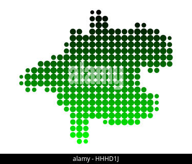 Verde, austriaci, illustrazione, cerchio, card, macchiato, Austria superiore, dot, Foto Stock