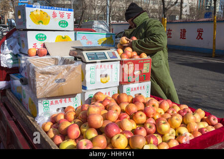 Street Market, Yinchuan, Ningxia, Cina Foto Stock