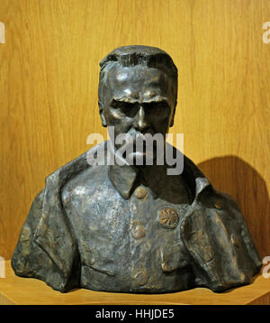 Jozef Pilzudski (1867-1935). Statista polacco. Il capo di stato della Seconda Repubblica di Polonia. Busto. Museo storico. Gdansk. Polonia Foto Stock