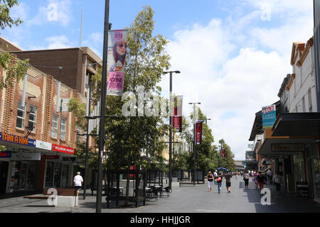 Crown Street Mall, Wollongong. Foto Stock