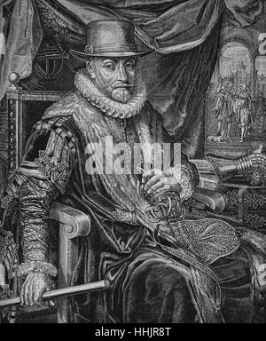 Guglielmo I, principe di Orange (1533-1584), noto come William il silenzioso o il taciturno. Leader della rivolta olandese contro gli Spagnoli Habsburg Foto Stock