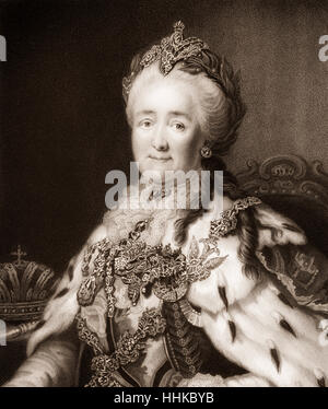 Catherine II o di Caterina la Grande, 1729 - 1796, imperatrice di Russia, duchessa di Holstein-Gottorp e righello di Jever Foto Stock