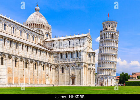 Pisa, Italia. La cattedrale e la Torre Pendente. Foto Stock