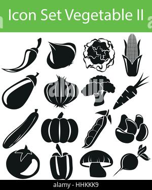 Imposta icona II vegetali con 16 icone per un utilizzo creativo in graphic design Illustrazione Vettoriale