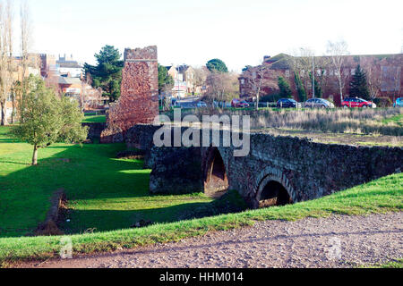 EXETER ponte medievale Foto Stock