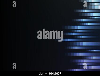 Abstract velocità di pixel da lato sfondo, strato square line racer moto, tecnologia sfondo geometrico, illustrazione vettoriale Illustrazione Vettoriale