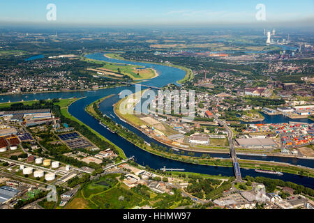 Duisport, porto interno, Reno, Duisburg, distretto della Ruhr, Nord Reno-Westfalia, Germania Foto Stock