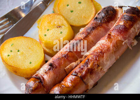 Viennese salsiccia tedesca Foto Stock