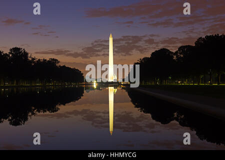Il Monumento a Washington nel National Mall di Washington DC. Foto Stock