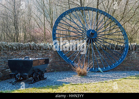 Memoriale di un Galles del Sud catastrofe mineraria presso la miniera di carbone in Clydach Vale nel Rhondda Foto Stock