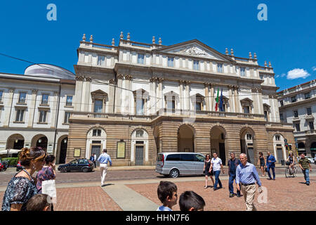 Milano, Provincia di Milano, lombardia, italia. Teatro La Scala. Teatro alla Scala. Foto Stock