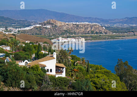 Salobreña, Costa Tropical, provincia di Granada, Andalusia, Spagna meridionale. Foto Stock