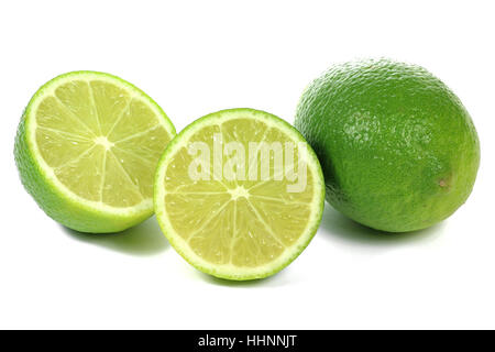 Limes isolati su sfondo bianco Foto Stock