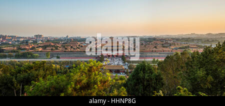 Vista panoramica della città proibita a Pechino, Cina Foto Stock