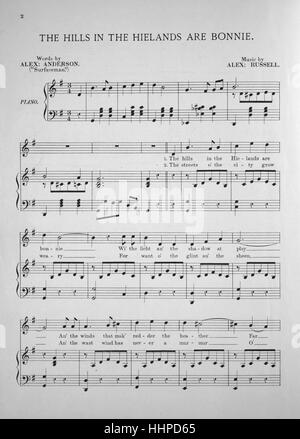 Foglio di musica immagine copertina della canzone 'Handel's Hallelujah Chorus Davidson musicale del Tesoro', con paternitã originale lettura delle note "disposti come un volontario per il pianoforte, organo, armonium, etc', Regno Unito, 1900. L'editore è elencato come 'pubblicato a Pietro Hill, nei pressi di San Paolo", la forma della composizione è 'attraverso-composto', la strumentazione è 'pianoforte e voce [non contengono testo completo]', la prima linea recita " per il Signore Iddio Onnipotente regna', e l'illustrazione artista è elencato come 'Nessuno'. Foto Stock