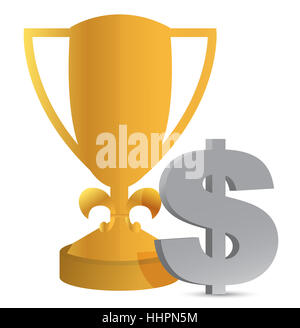 Cup, Dollar, dollari, sport, sport, american, valuta il conseguimento, Golden, Foto Stock